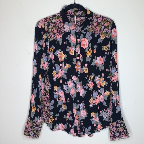 Free People Hold On To Me Printed Top Size XL - Picture 7 of 10